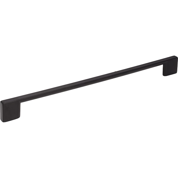 Jeffrey Alexander 256 mm Center-to-Center Matte Black Square Sutton Cabinet Bar Pull 635-256MB - main